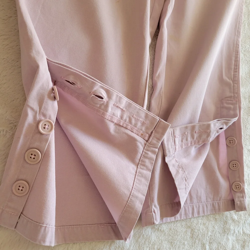 Vintage Y2K Mossimo Cropped Utility Lowrise Pants with Belt Blush Pink  *sz 9* - Picture 14 of 16